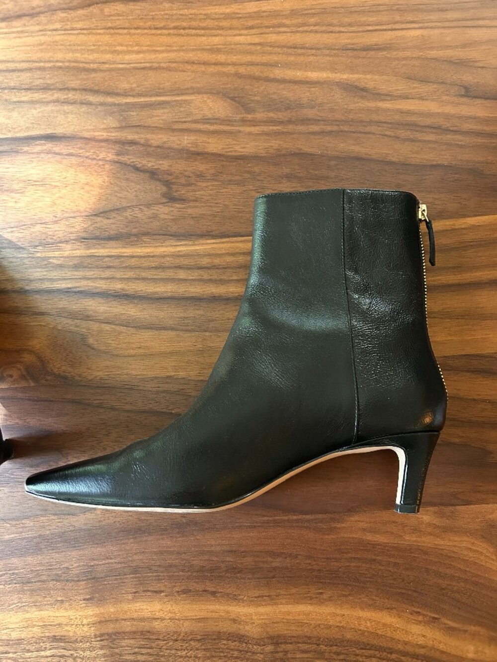 J.Crew Black Leather Pointed Toe Ankle Boots Size 8